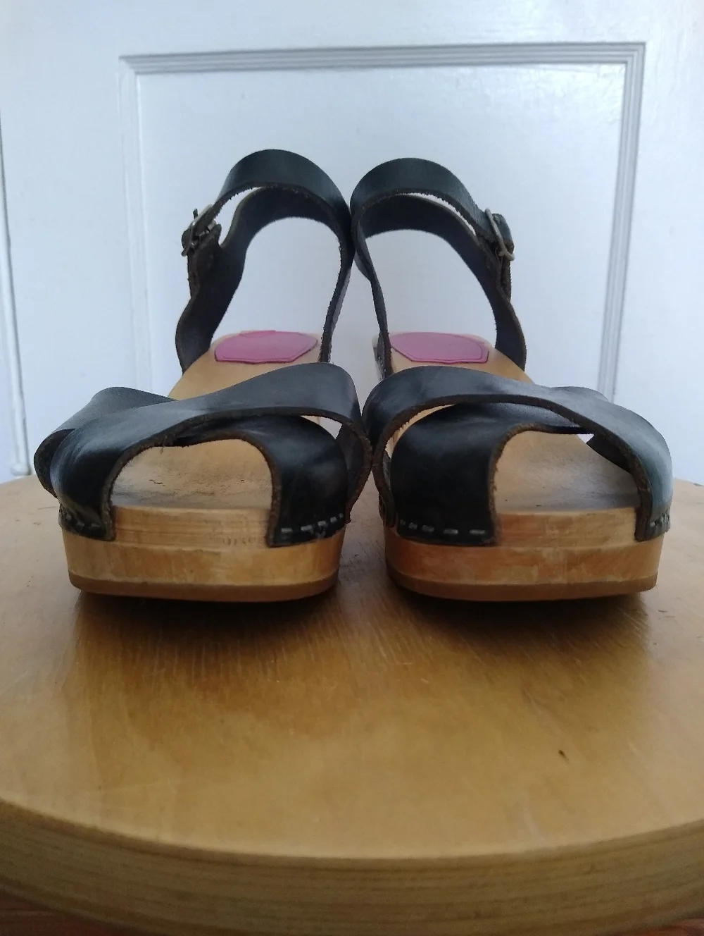 Swedish Hasbeens Cross Strap Clog Sandals - Picture 3 of 9